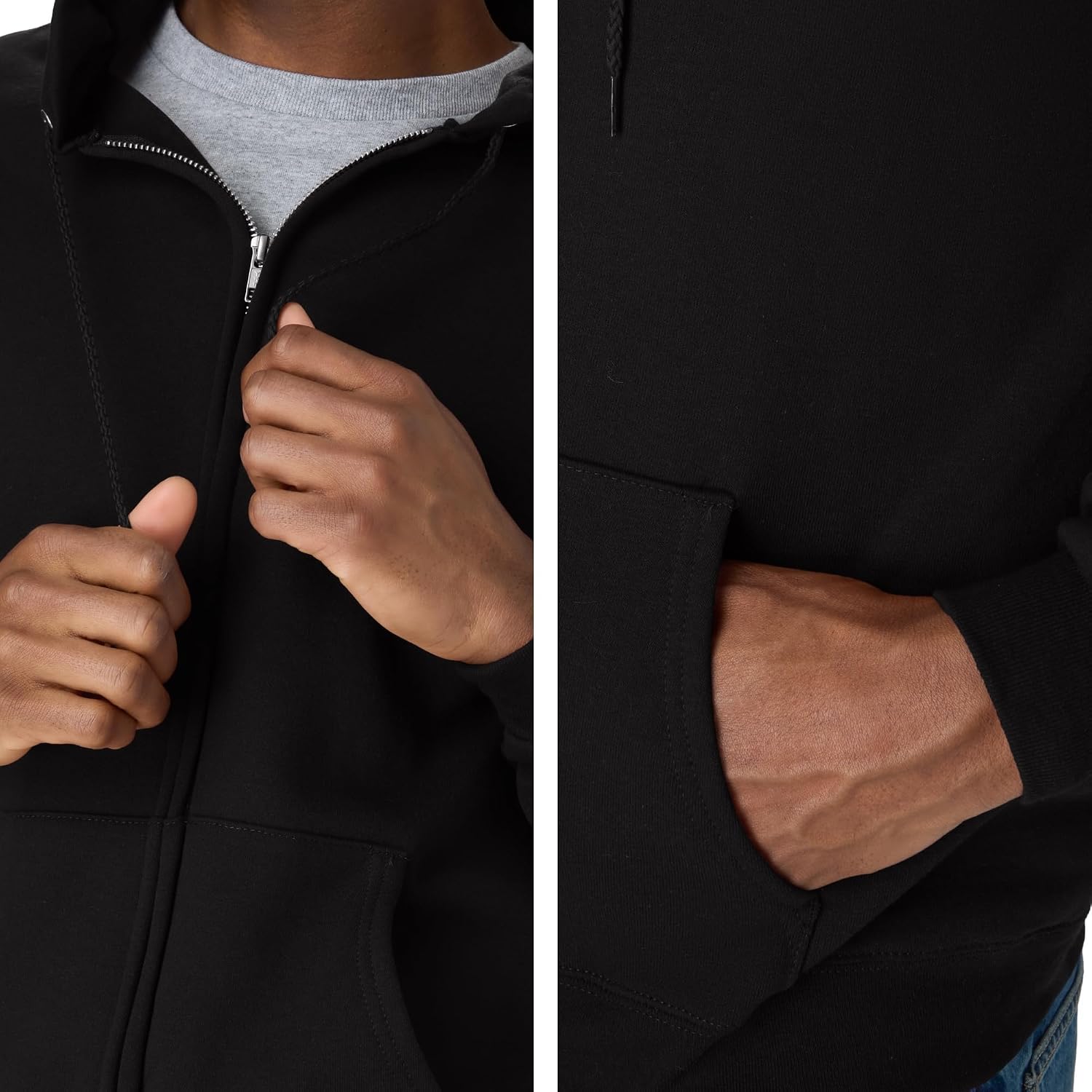 Detalle de Hanes EcoSmart Zip-Up Hoodie for Men