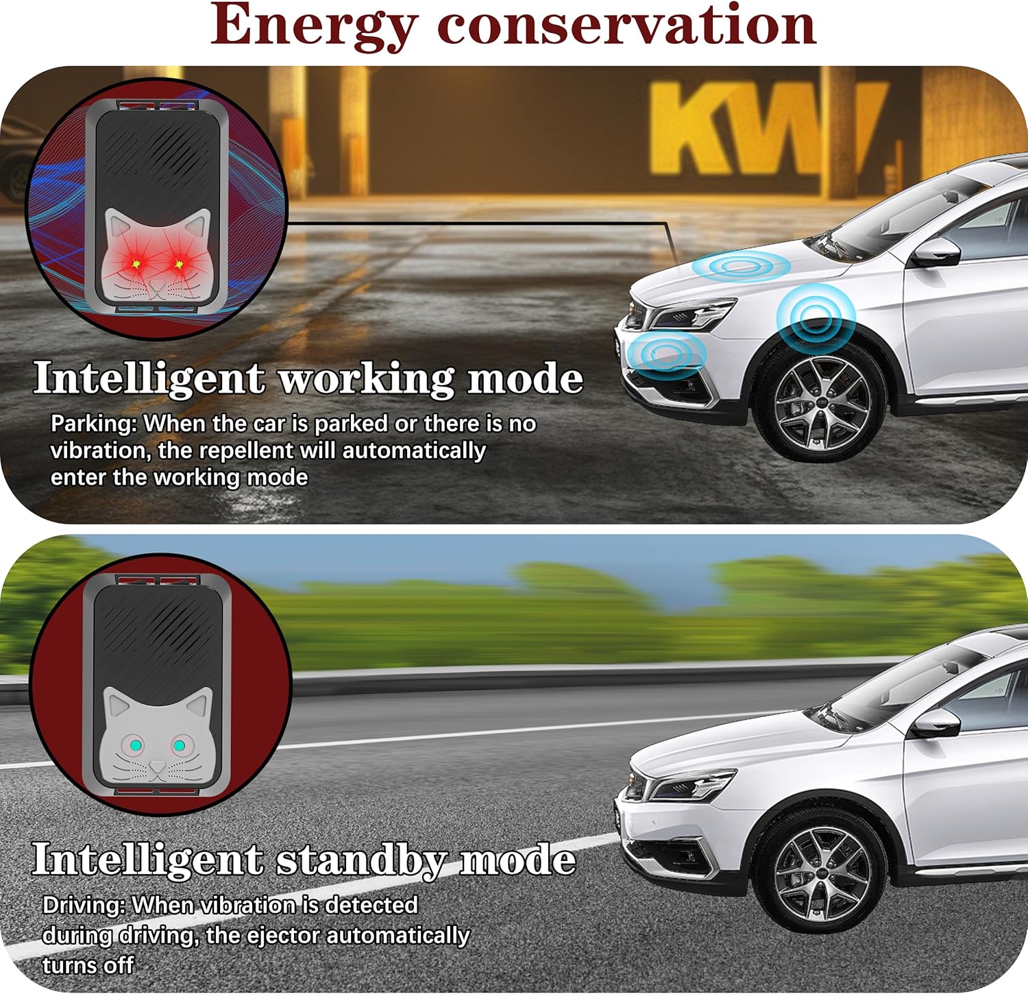 Thumbnail 4 de YOUKK Marderschreck batteriebetrieben mit Ultraschall – Marderabwehr für den Motorraum