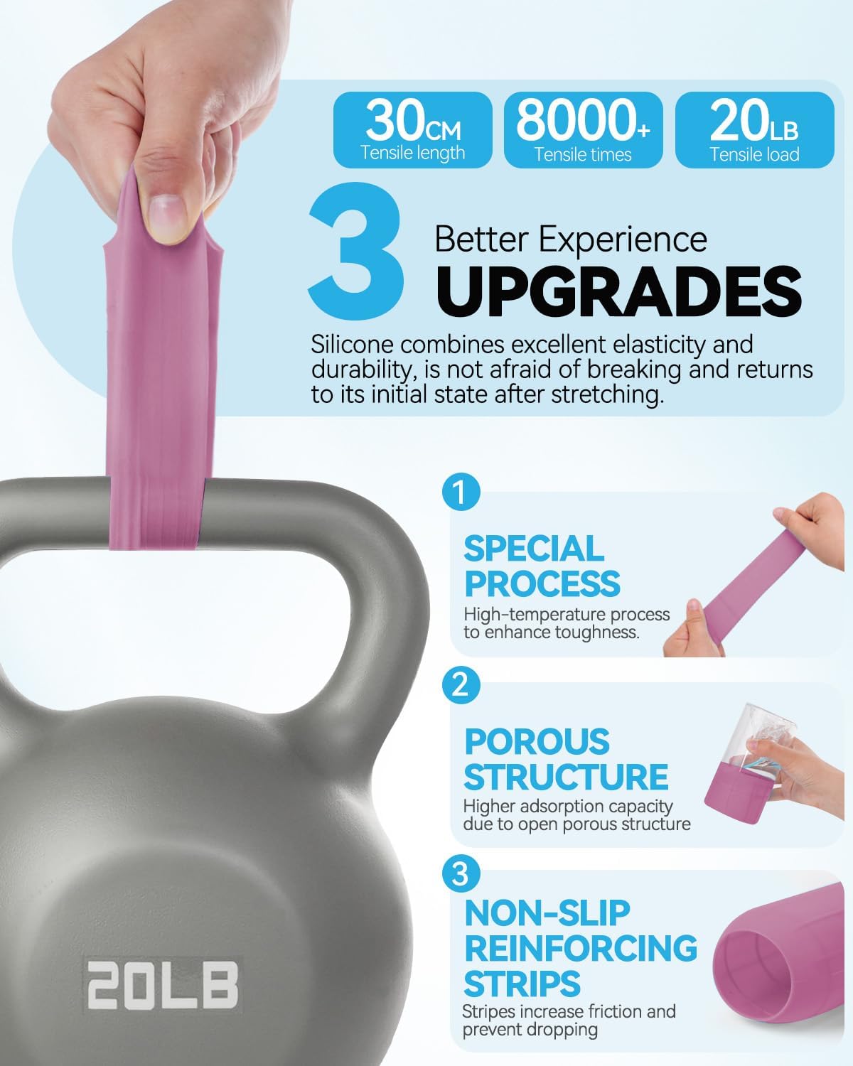 Detalle 2 de Skyconser FL001-3 Silicone Bottle Covers, 16-Pack Stretchable Travel Sleeves
