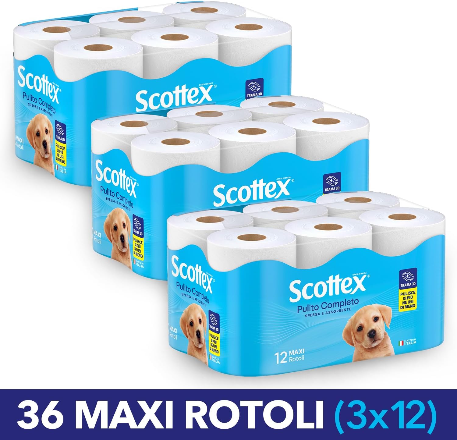 Detalle 2 de Scottex Pulito Completo 36 rotoli carta igienica 🧻