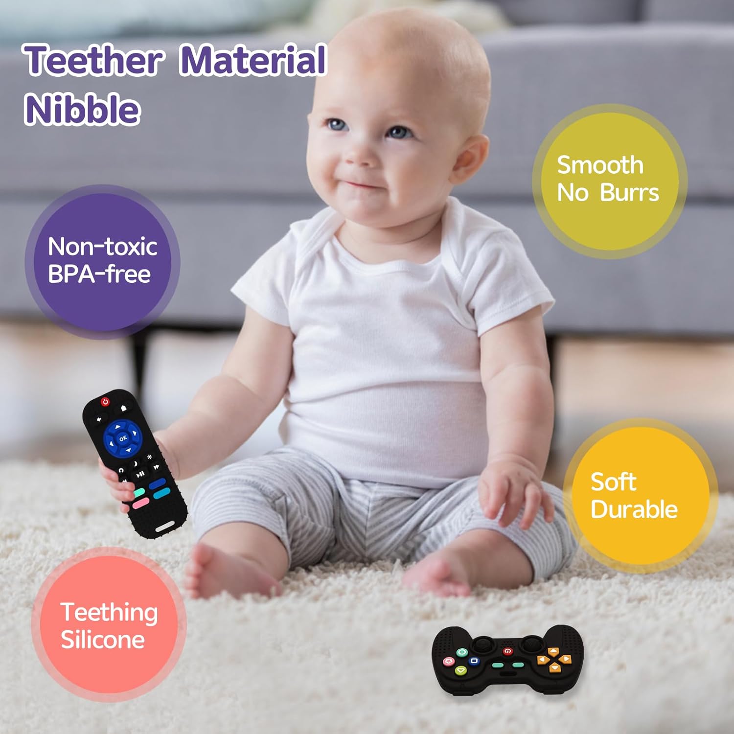 Thumbnail 1 de Hooku Silicone Teethers 0-6 months