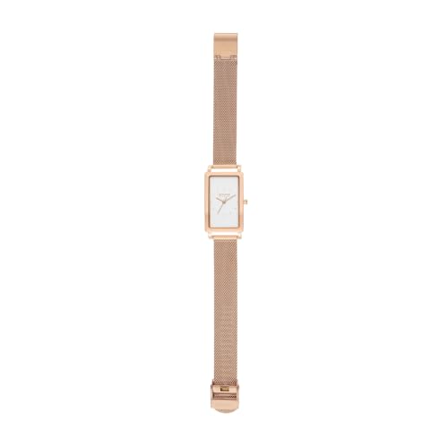 Thumbnail 7 de Skagen Hagen reloj para mujer de cuarzo, rectangular, oro rosa y esfera blanca