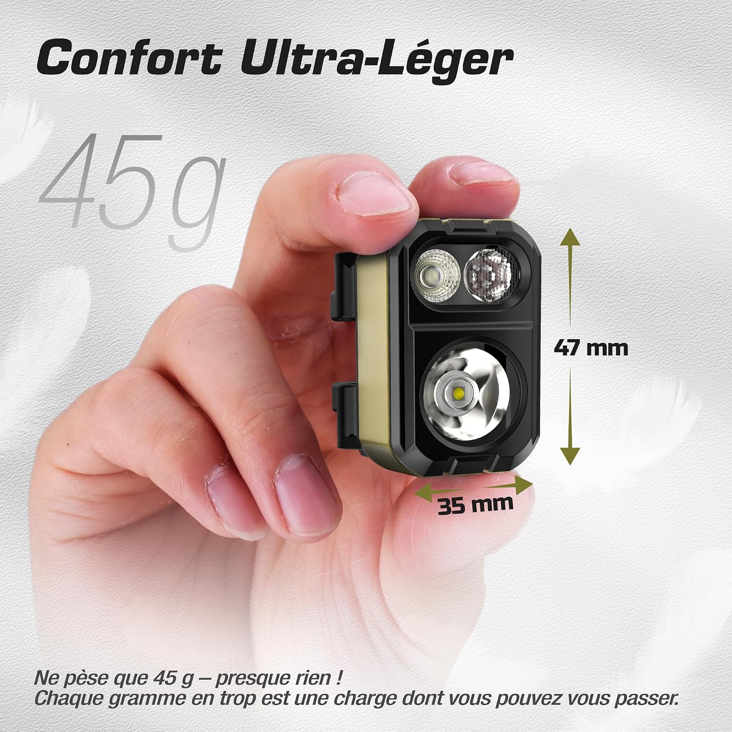 Detalle de EverBrite Lampe frontale 400 lm rechargeable pour randonnée