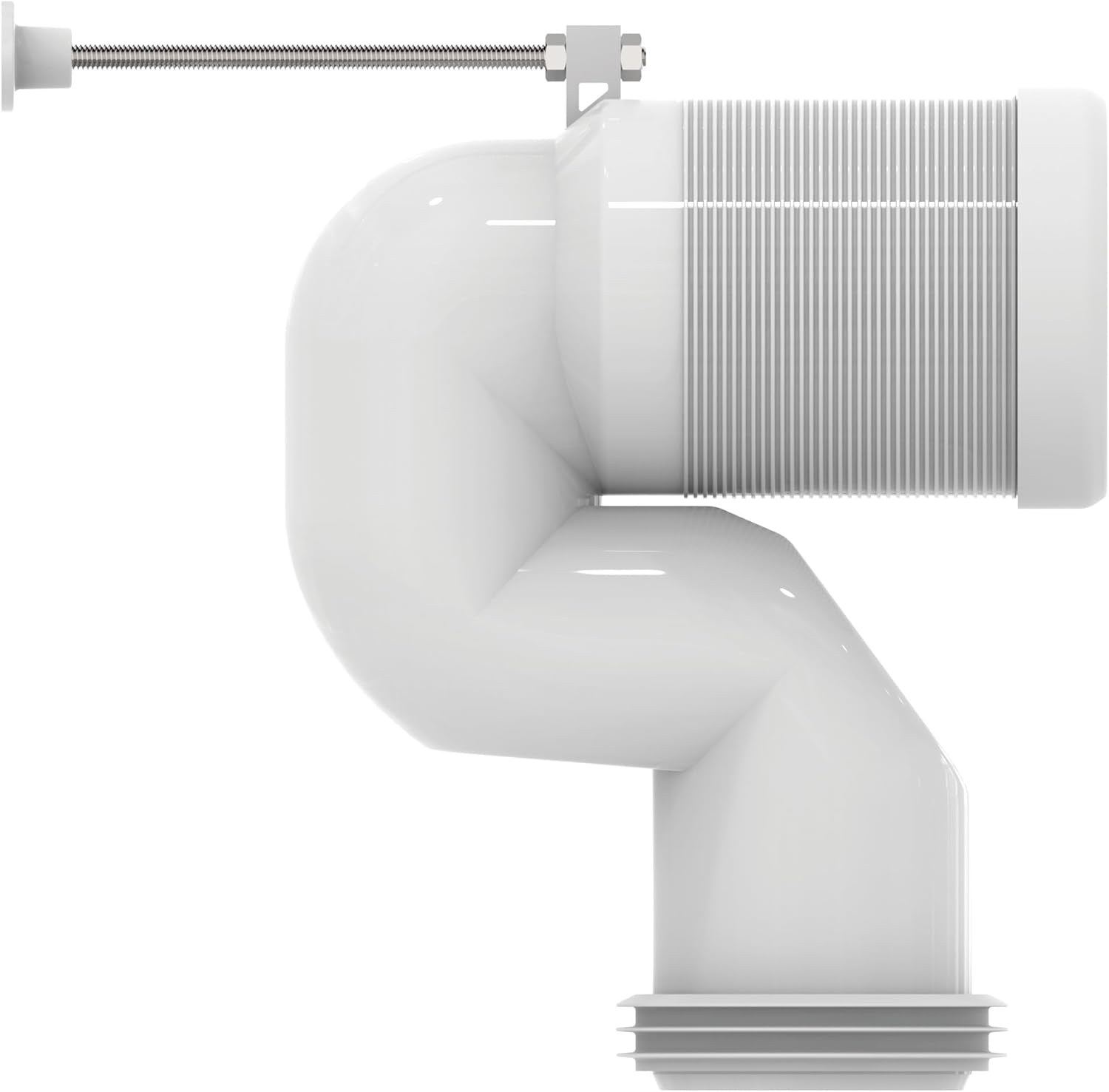 Thumbnail 1 de Ideal Standard Universal einsetzbarer WC-Anschlussstutzen – 90° Bogen, verstellbare Länge