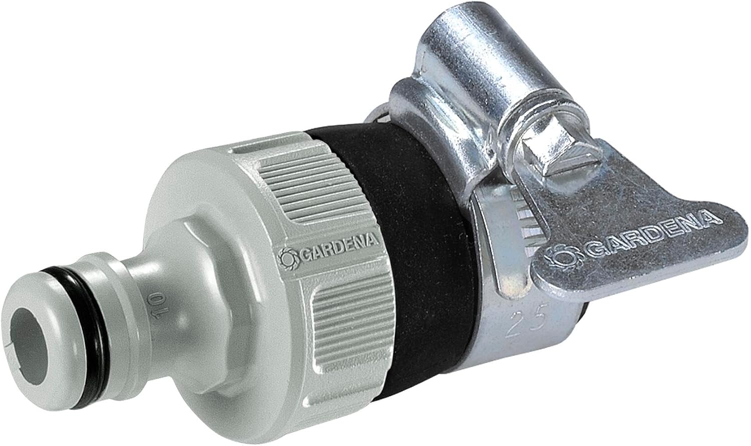 Detalle de Gardena Wasserdieb Universal-Wasserhahn-Adapter (14–17 mm Ø) – Verbindung zum Gardena System