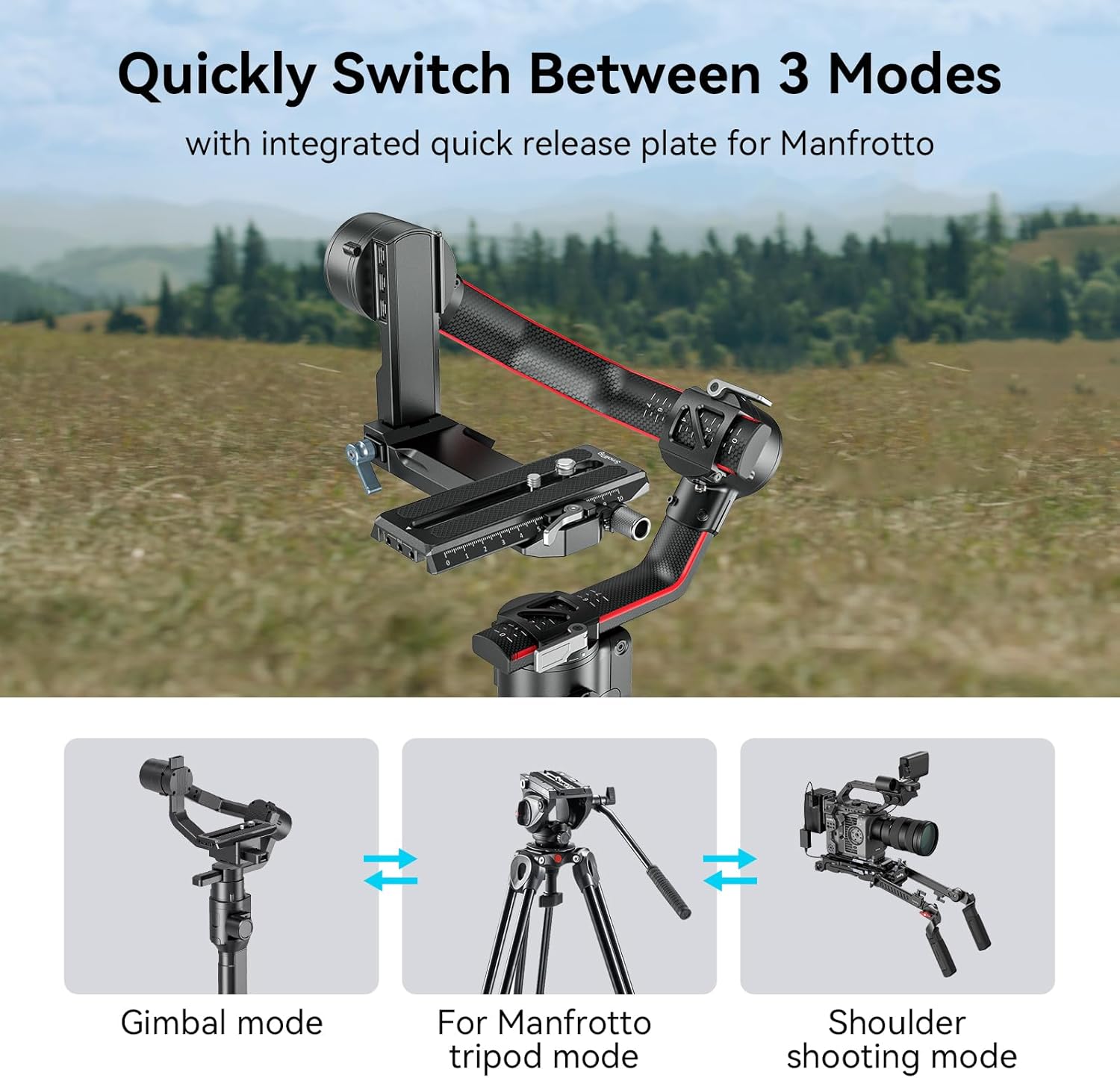 Detalle de SMALLRIG 3158B quick release plate for gimbal