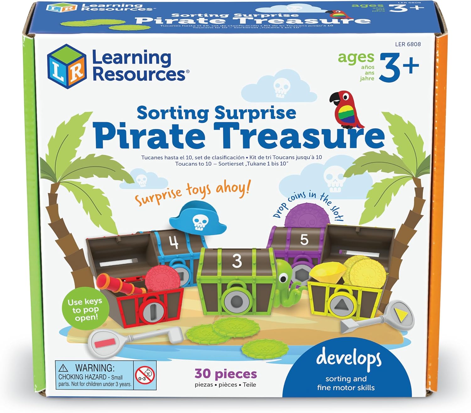 Thumbnail 1 de Learning Resources Piratenschat medium sorteerspeelgoed met sleutels en 15 stukken