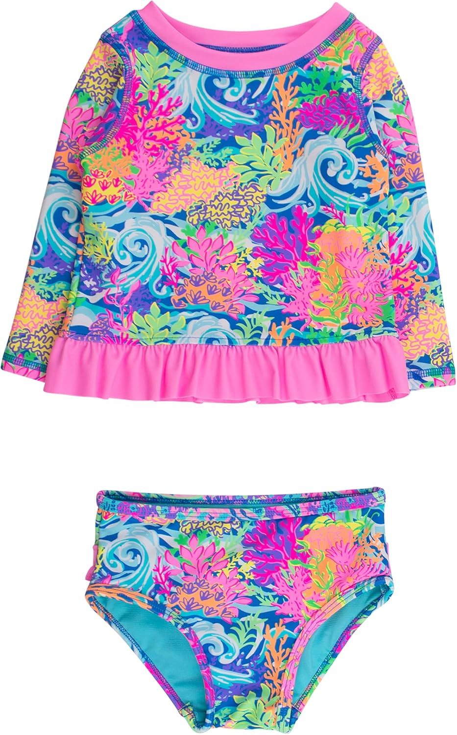 Thumbnail 4 de RuffleButts Baby/Toddler Long Sleeve Rash Guard UPF50+