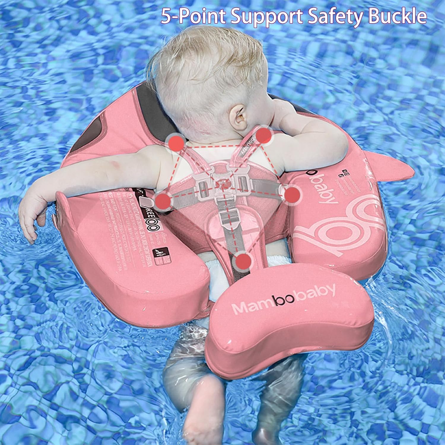 Thumbnail 3 de Luckclubtojoy Mambobaby Non-Inflatable Float with Canopy (UV-Protective) with Safety Buckle