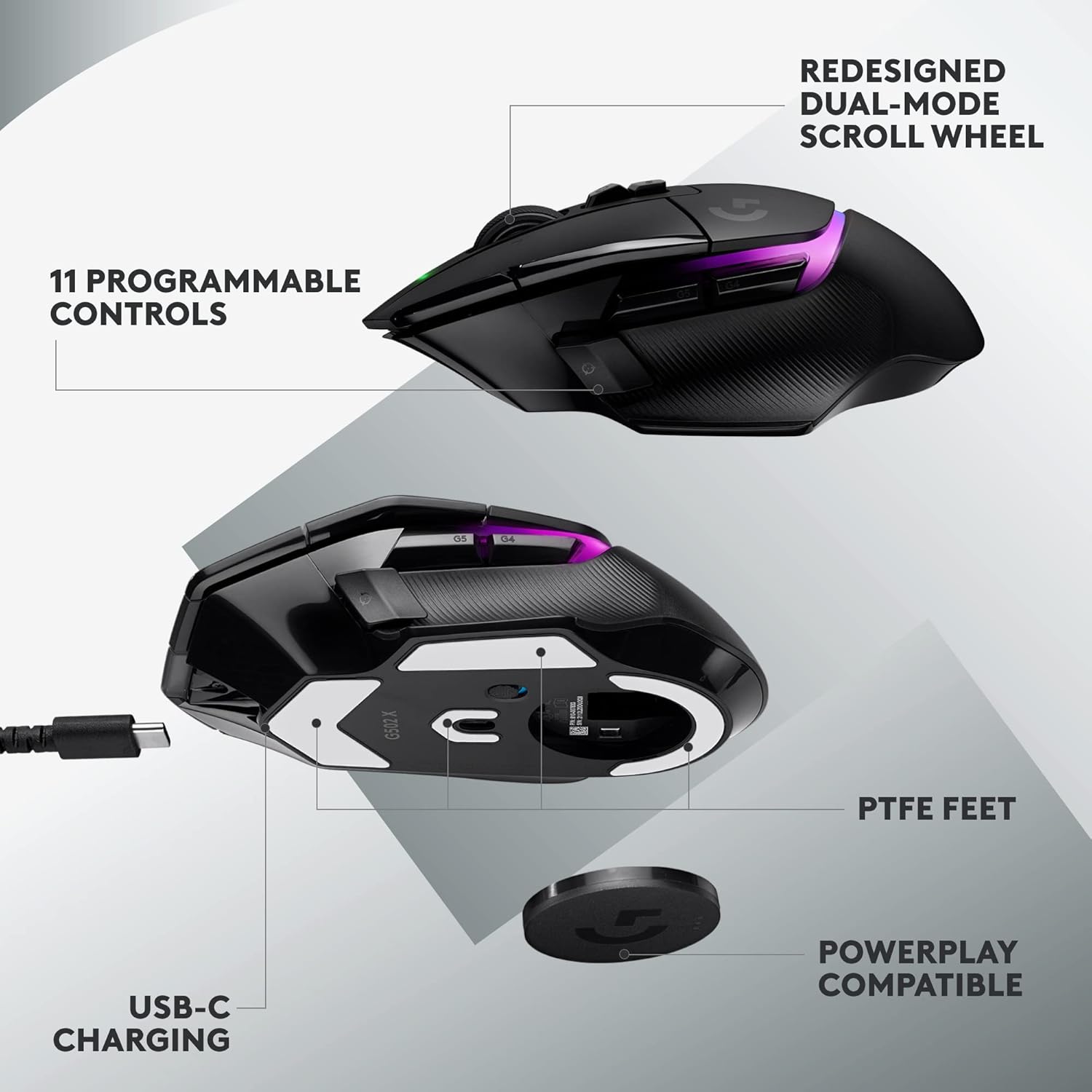 Thumbnail 6 de Logitech G G502 X PLUS Lightspeed Wireless RGB Gaming Mouse
