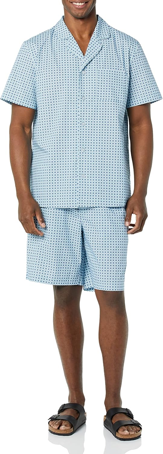 Thumbnail 5 de Amazon Essentials Men's Notch Collar Sleepwear Pajama Set (Shirt + Shorts)