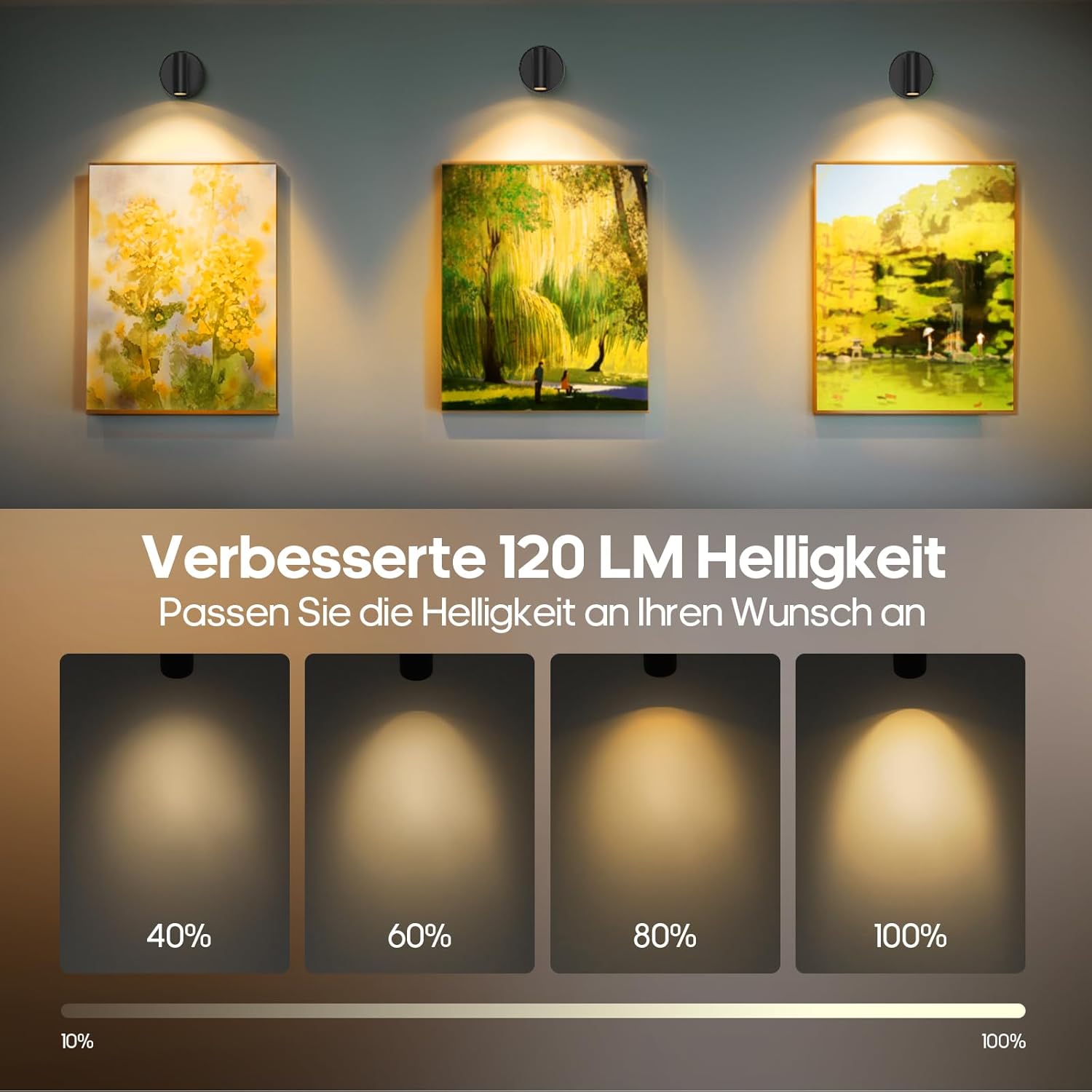 Thumbnail 4 de Kabellose Spotlight Wandstrahler 3000mAh