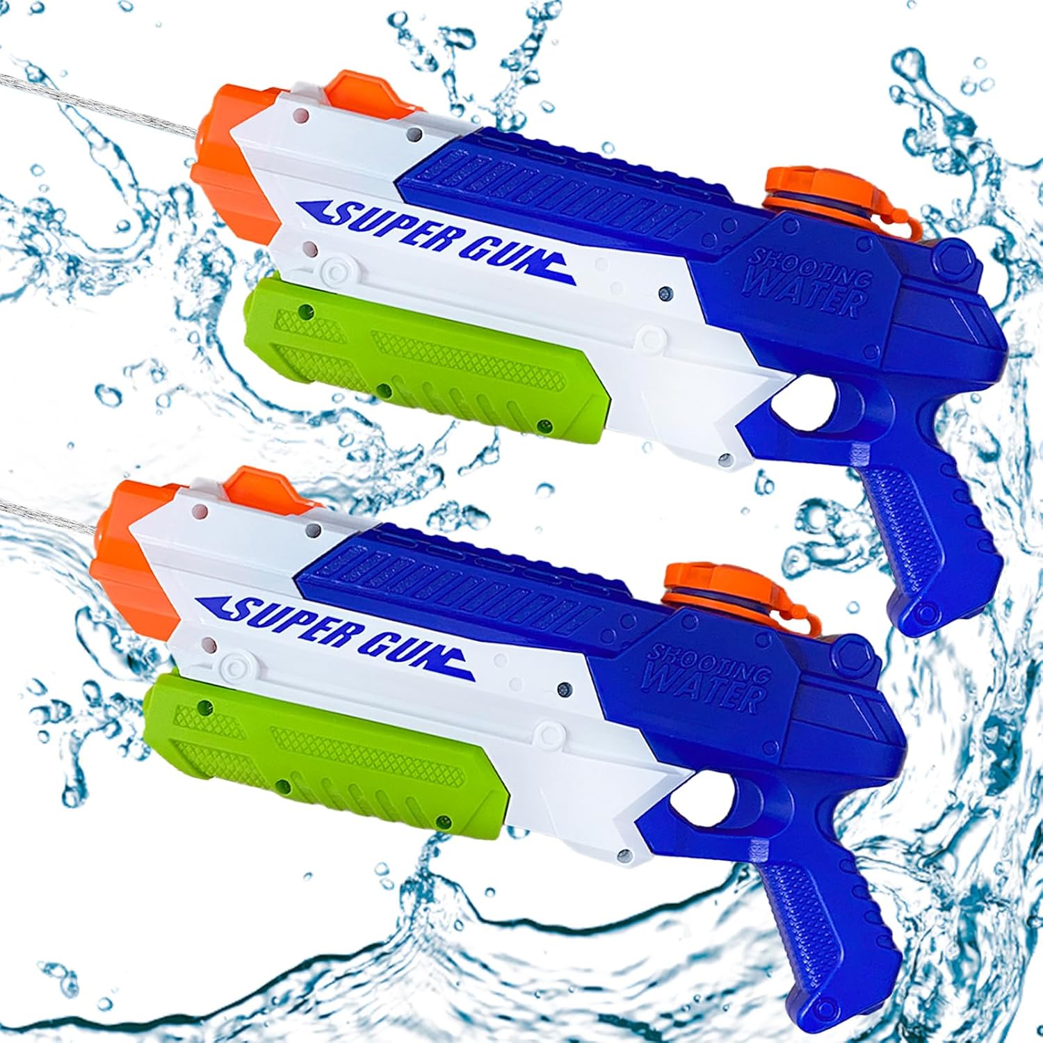 Detalle de Water Gun 2 Pack Water Pistol – Long Range, Lightweight & BPA Free