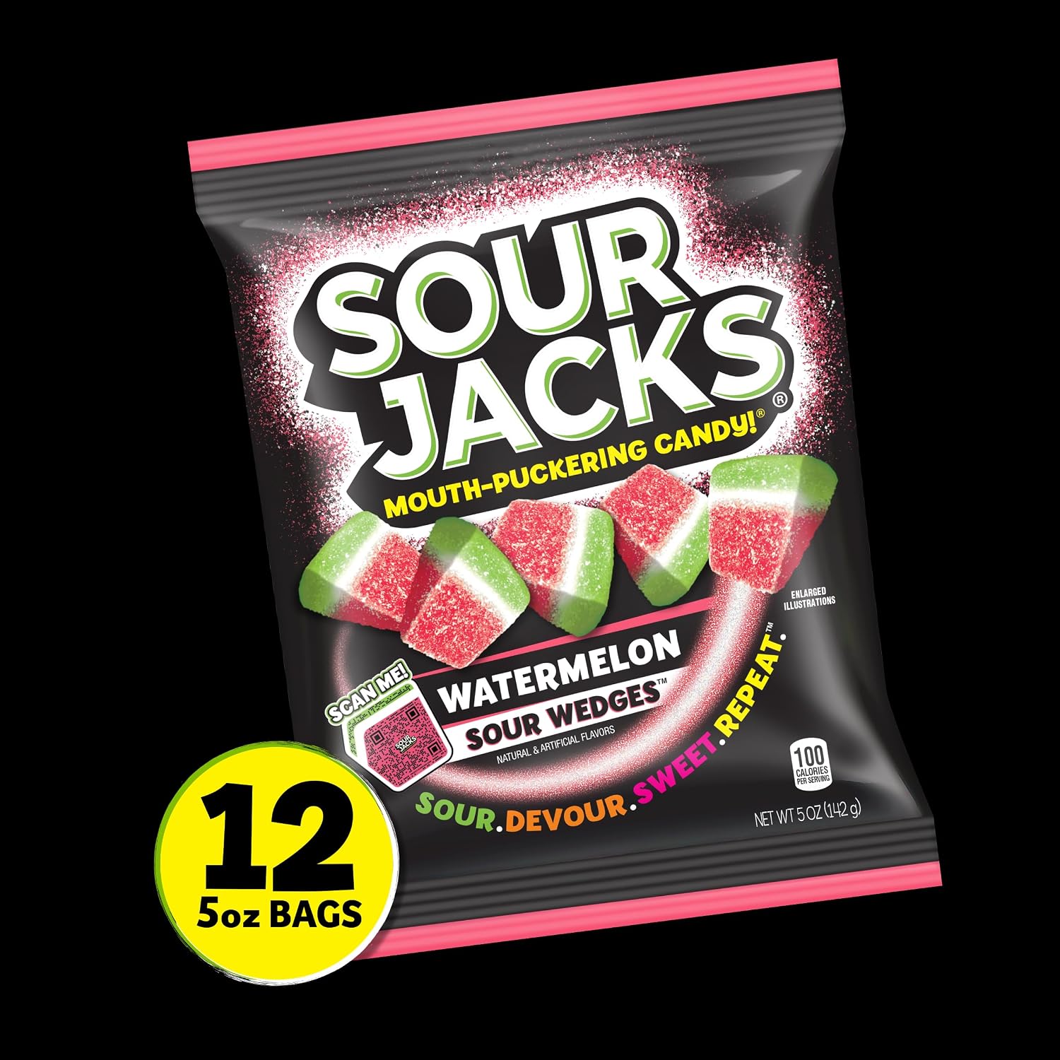 Thumbnail 2 de Sour Jacks Watermelon Sour Gummy Wedges, Gluten-Free, 5 oz, 12-Count