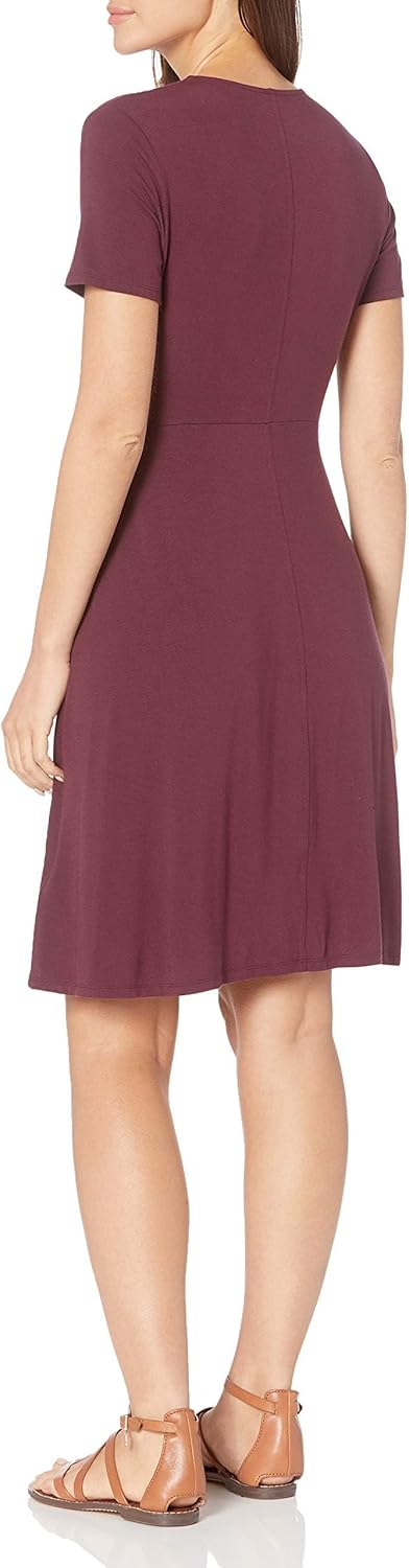 Thumbnail 1 de Amazon Essentials Women’s Short-Sleeved Polka Dot Faux-Wrap Dress
