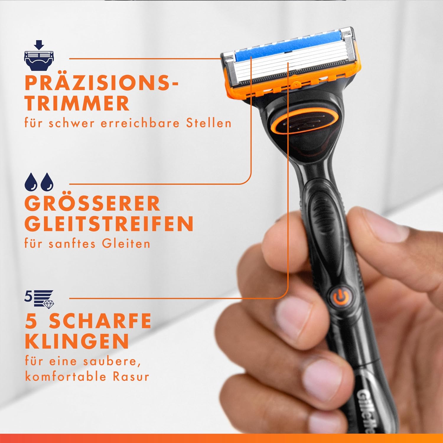 Thumbnail 5 de Gillette Fusion5 Power 8 Klingen Rasierer-Ersatz
