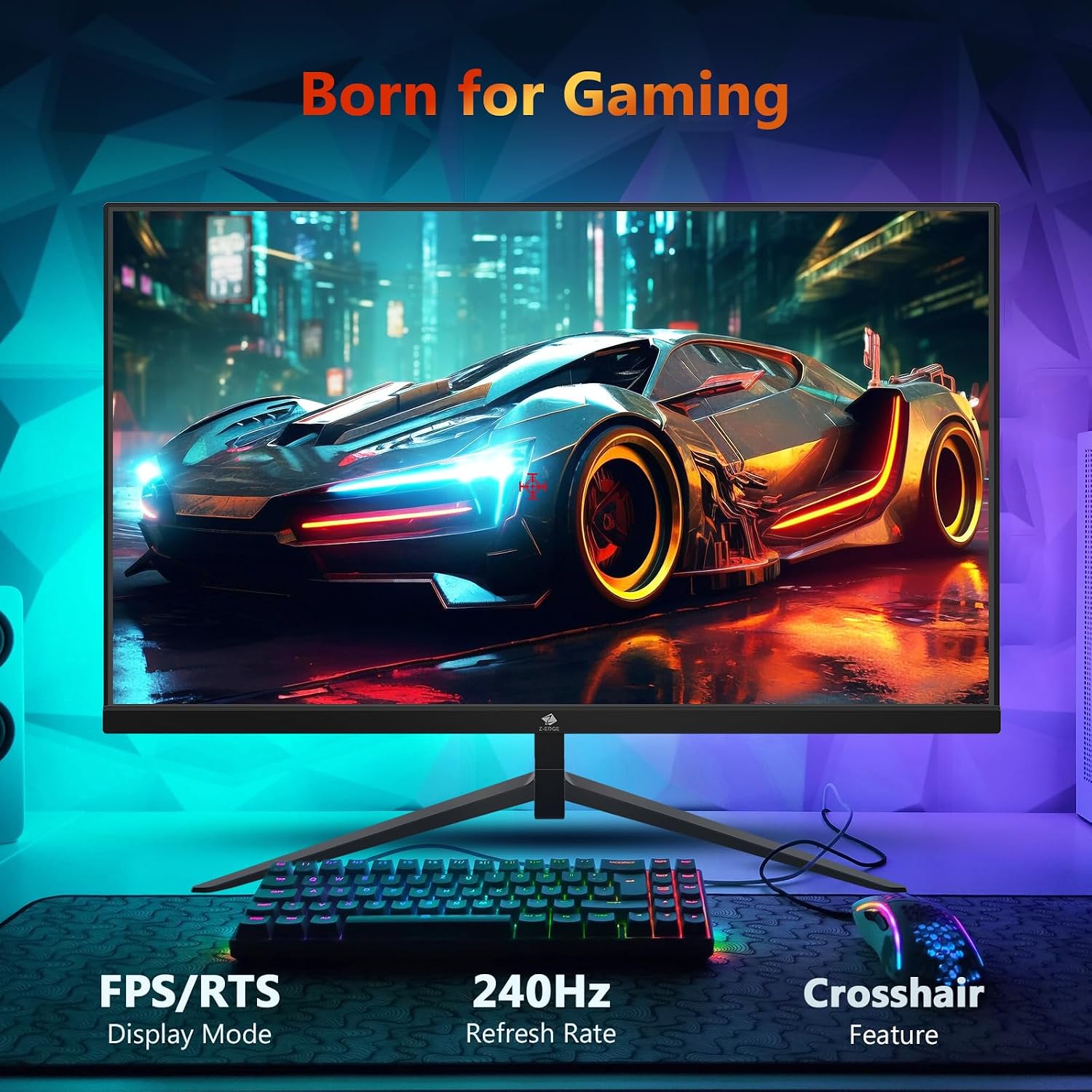 Detalle de Z-Edge 24,5" Gaming Monitor: 240 Hz, 1 ms MPRT, VA-Panel