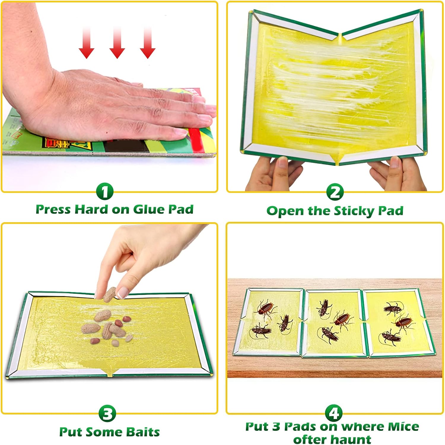Detalle 2 de Jaydear Pest Sticky Pads Trap 12 pack glue boards 🪤