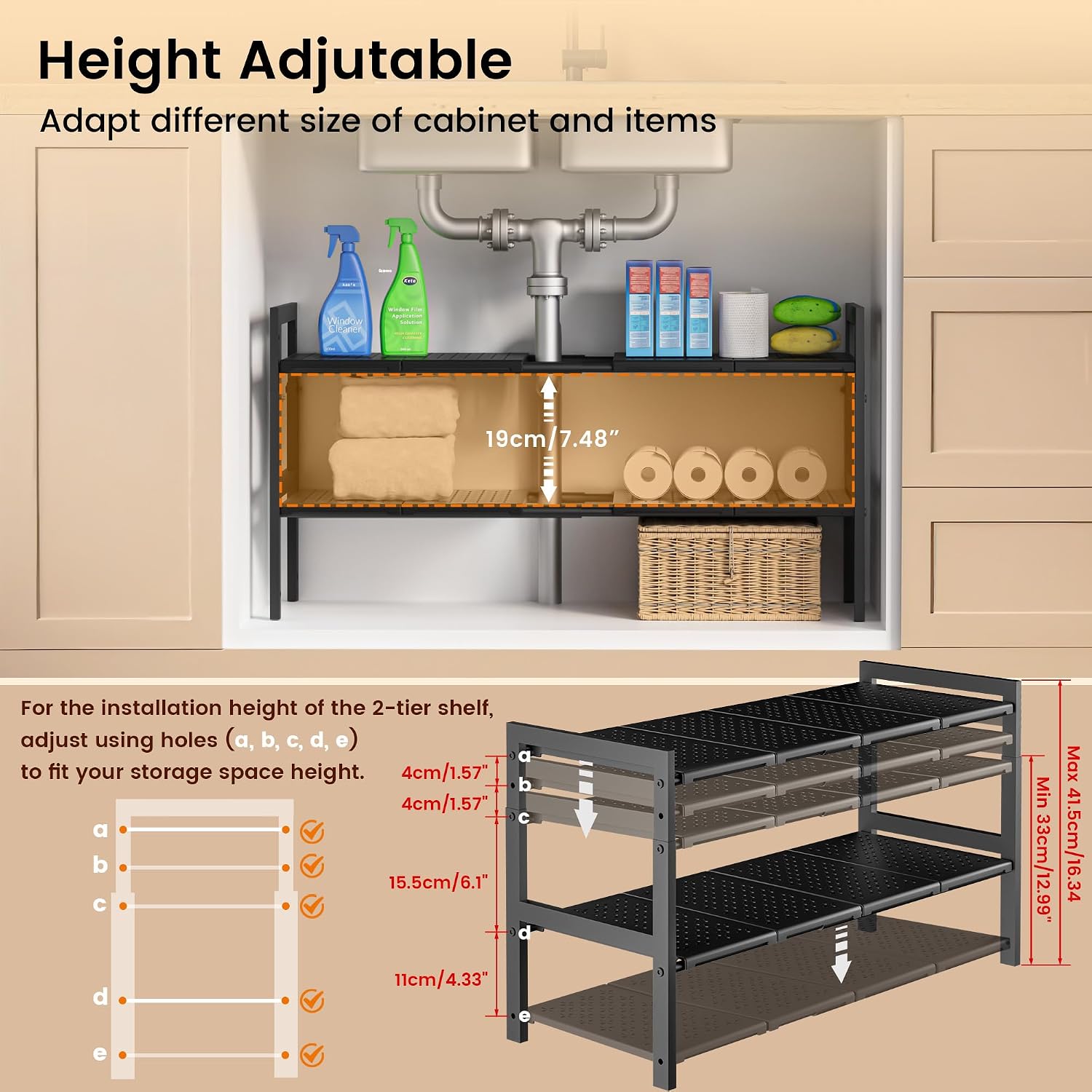Detalle de GEMWON Under Sink Storage 42.5cm