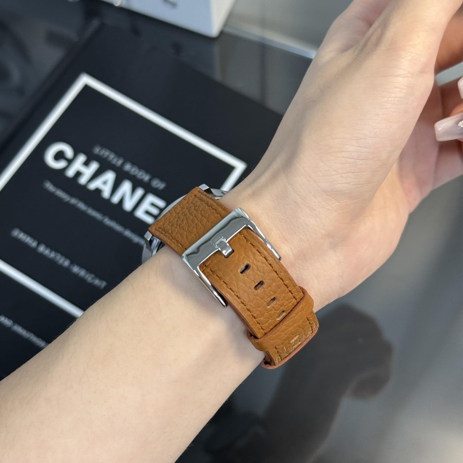 Detalle 2 de MUENShop Extra Long XXL Leather Strap 22mm