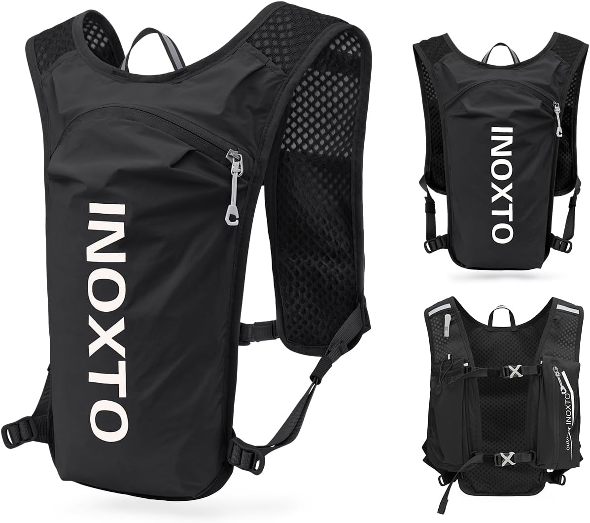 Detalle de INOXTO Laufrucksack 5L – Leichter Trinkbeutel für Outdoor, Wandern, Radfahren und Bergsteigen