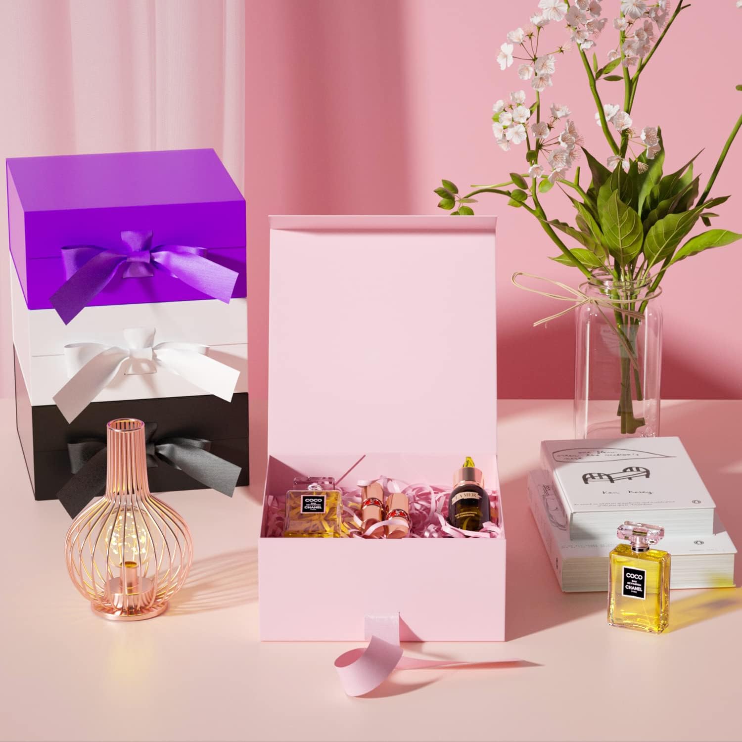 Detalle de GIFTSAY Magnetic Gift Box 18x18x7.5 cm – Pink, Magnetic Closure