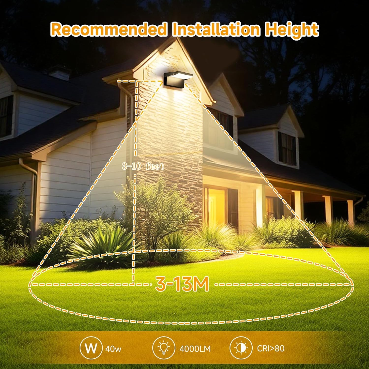 Thumbnail 3 de GXXG Juego de 3 apliques LED 40W IP65 🌟 Cálido Exterior/Interior