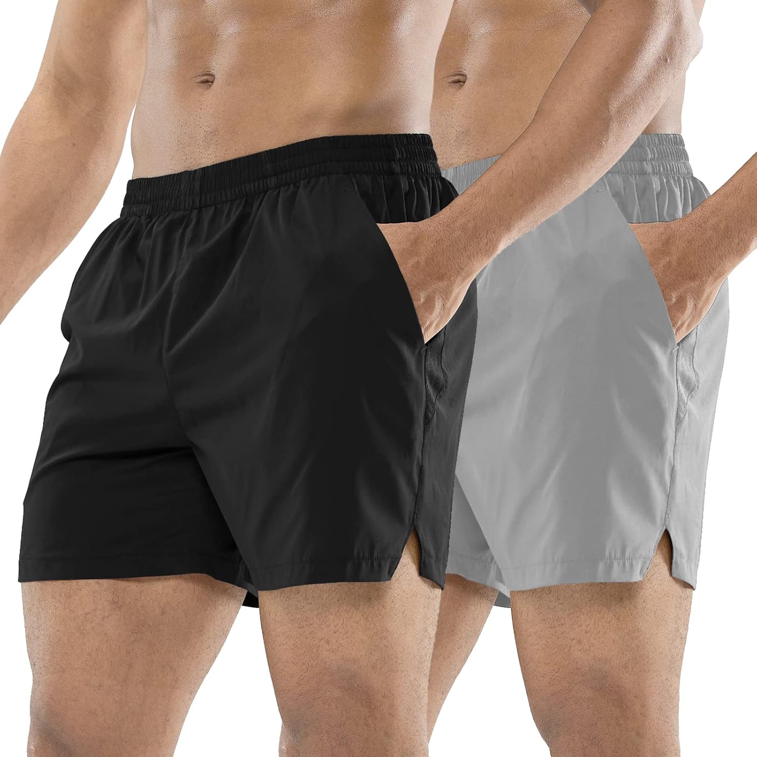 Thumbnail 5 de MIER Men’s Workout Running Shorts (5-Inch) Quick Dry with Pockets