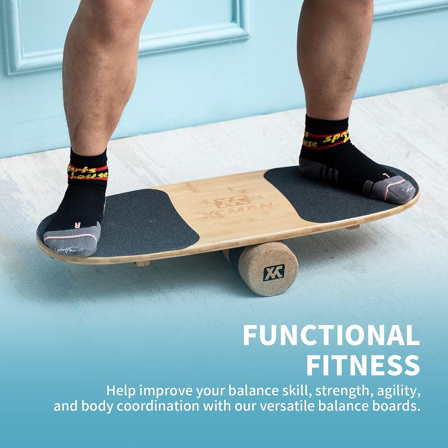 Thumbnail 6 de XCMAN Balance Board Trainer in bambù con tappi regolabili