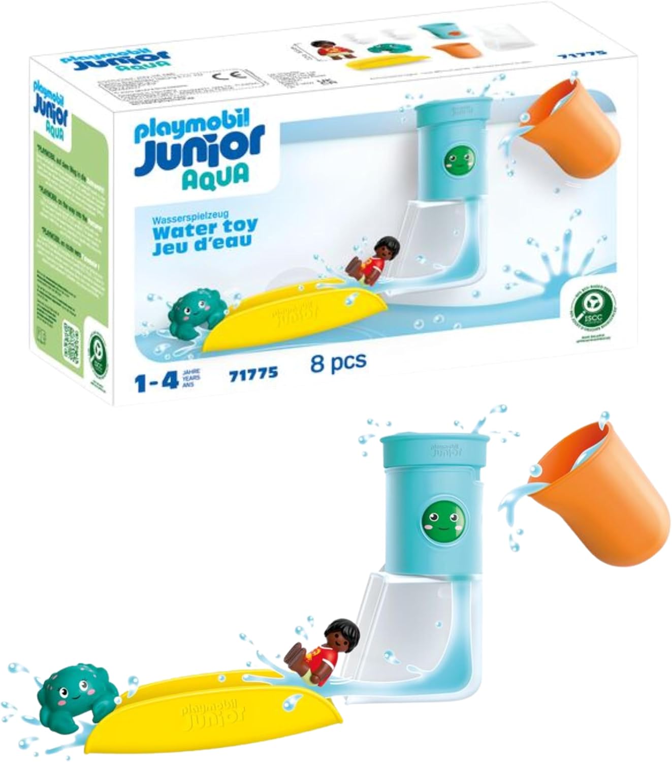 Detalle de PLAYMOBIL JUNIOR Aqua Wasserfalltank mit Rutsche 71775