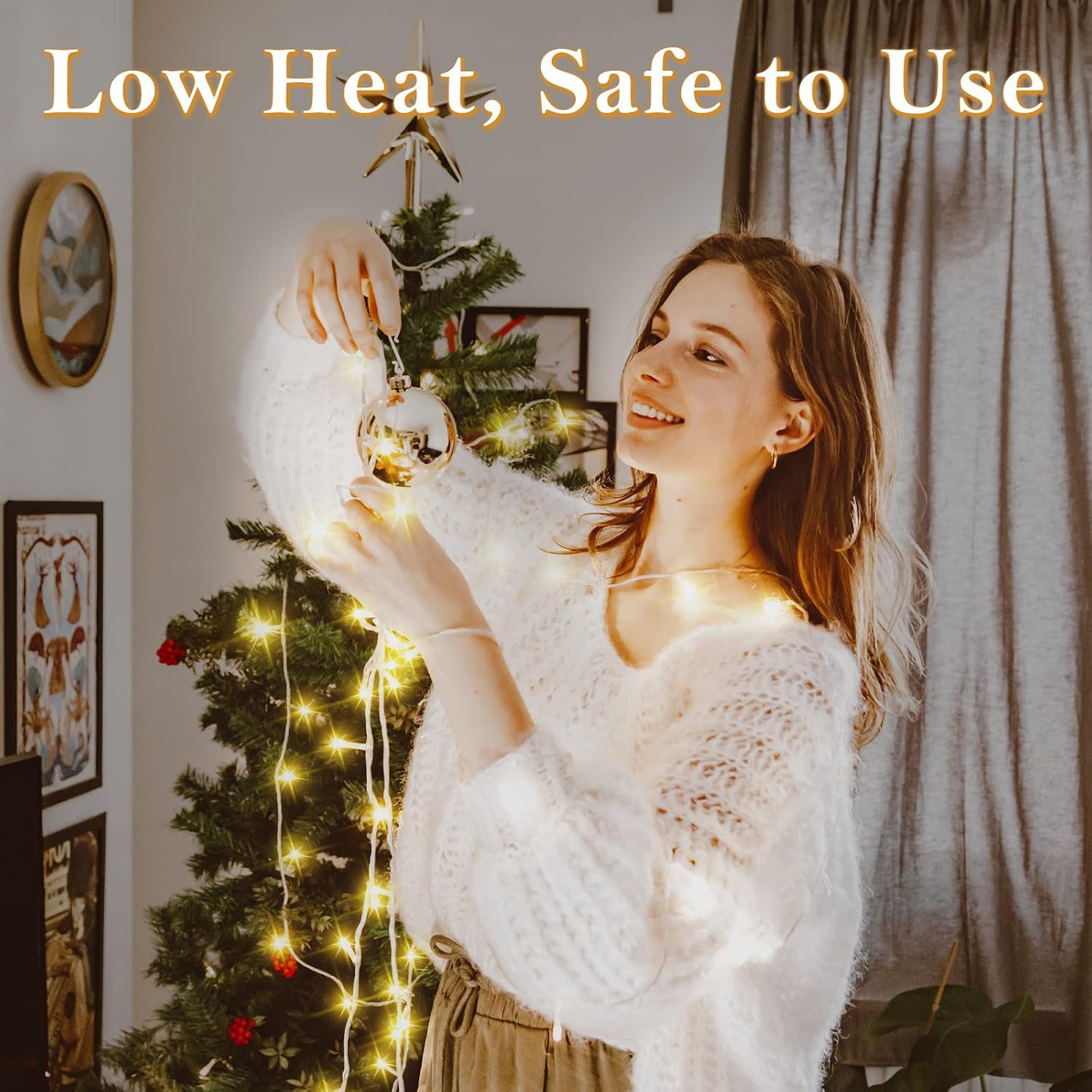 Thumbnail 5 de Dalugo warm white battery fairy lights 5m