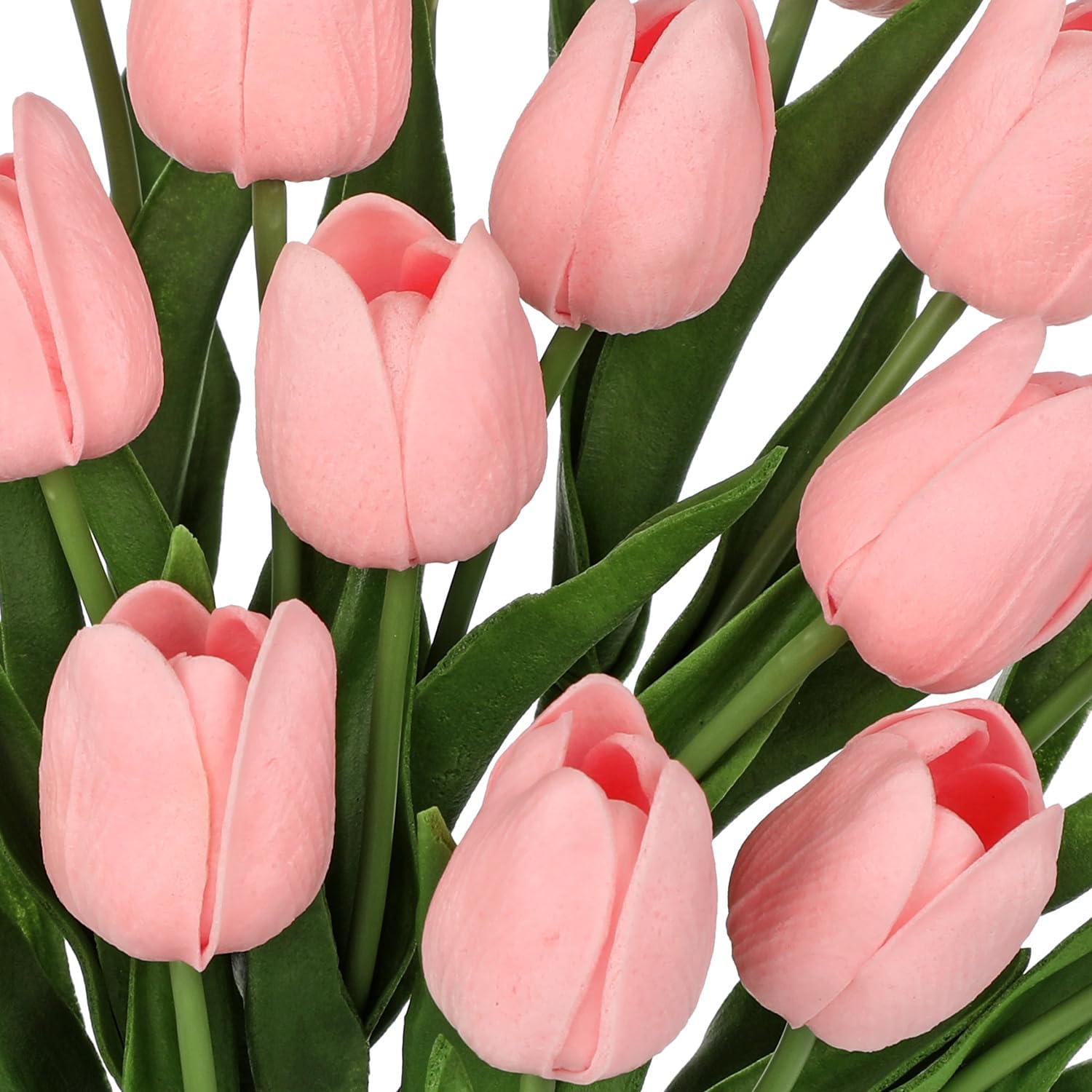 Thumbnail 3 de Briful 10er Set künstliche Tulpen Hellrosa (Real-Touch) – biegsame Deko-Blumen, ca. 34 cm