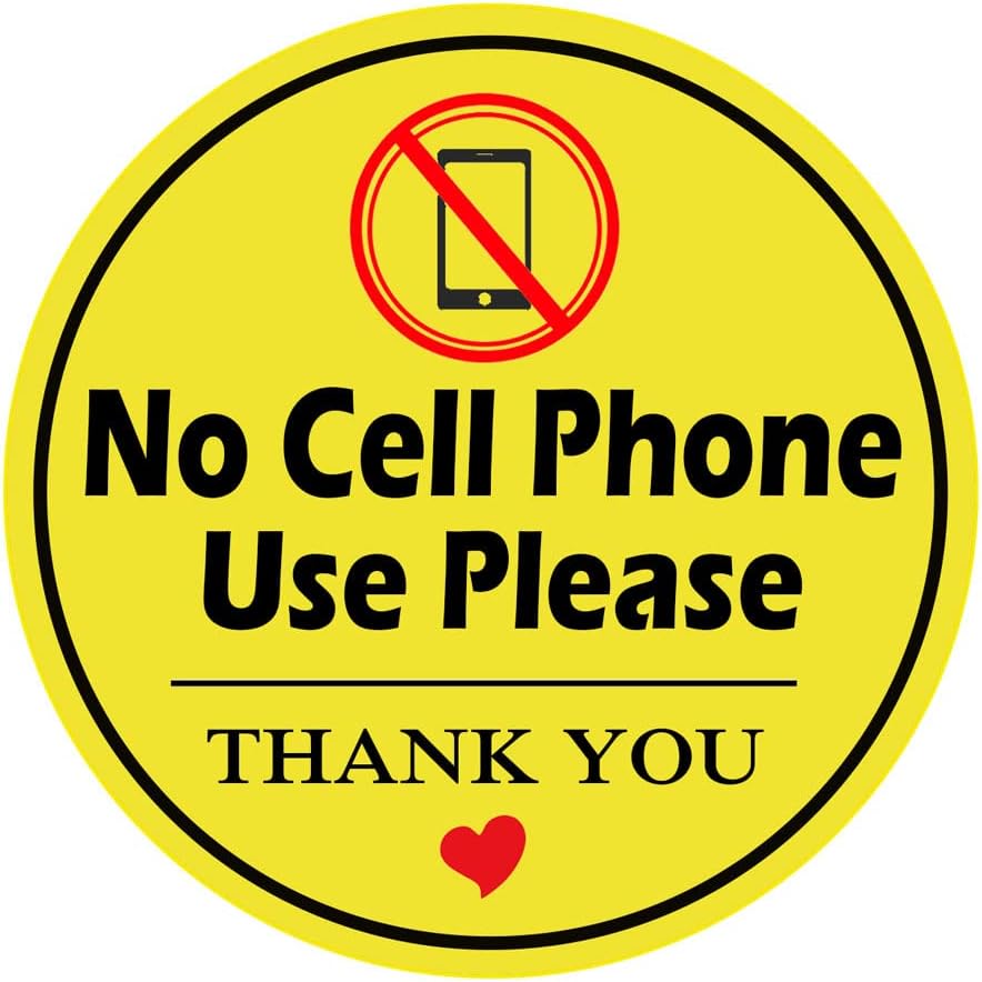 Detalle de No Cell Phone Use Stickers, 4-inch