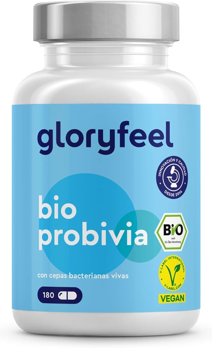 Detalle de Bio Probióticos y Prebióticos Lactobacillus, 180 Cápsulas, 🌱