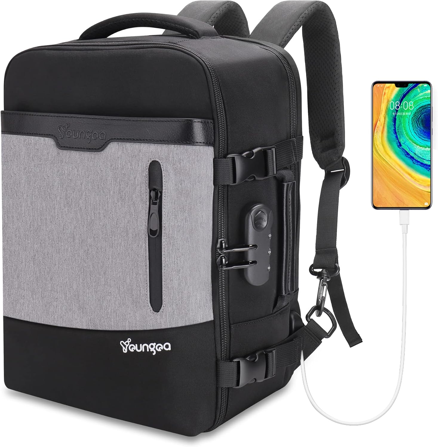 Detalle de YOUNGOA Mochila Cabina Avión 20L con Compartimento Pórtatil ✈