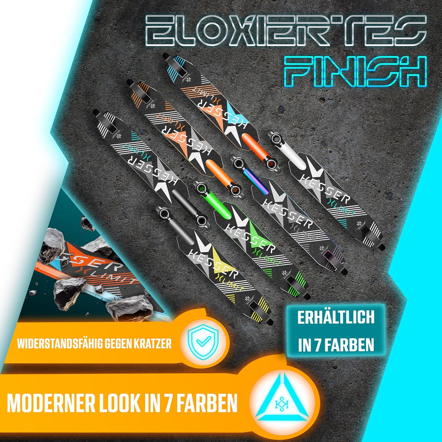 Thumbnail 5 de KESSER Stunt Scooter X-Limit mit 360° Lenkung, ABEC 9 Kugellagern und 100 mm PU-Rädern