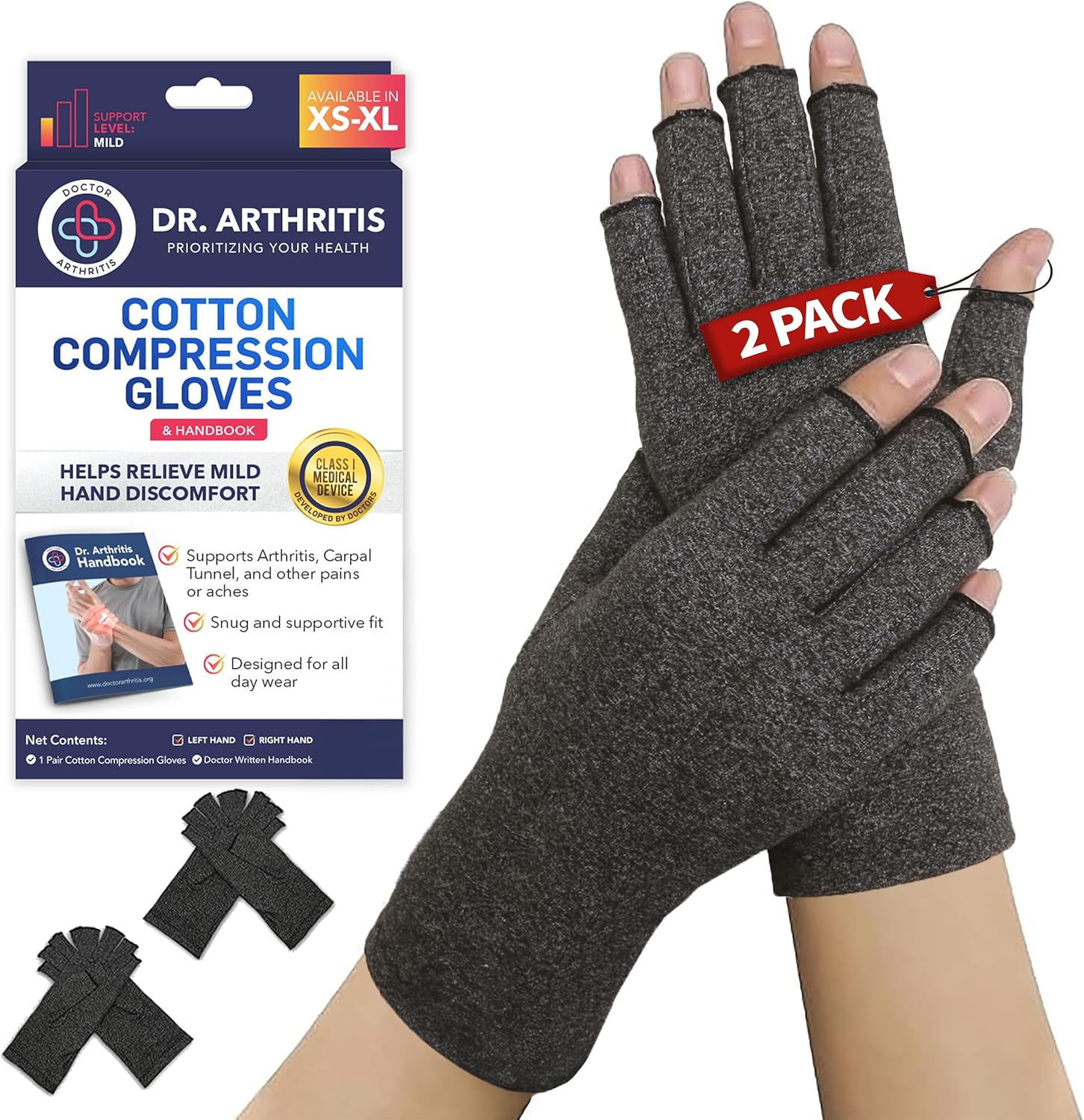 Detalle de Dr Arthritis Full Length Copper Gloves