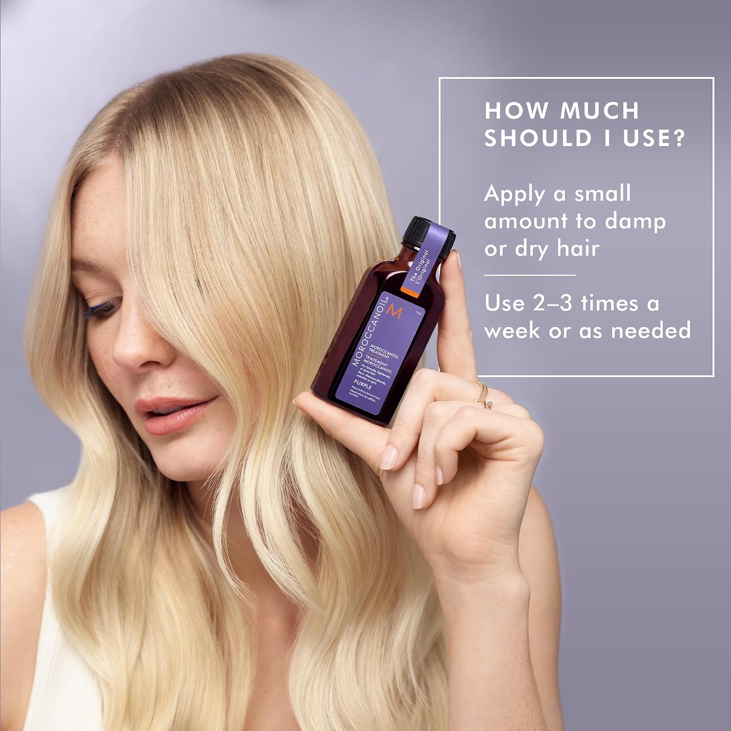Detalle de Moroccanoil Trattamento Viola Olio per Capelli Biondi