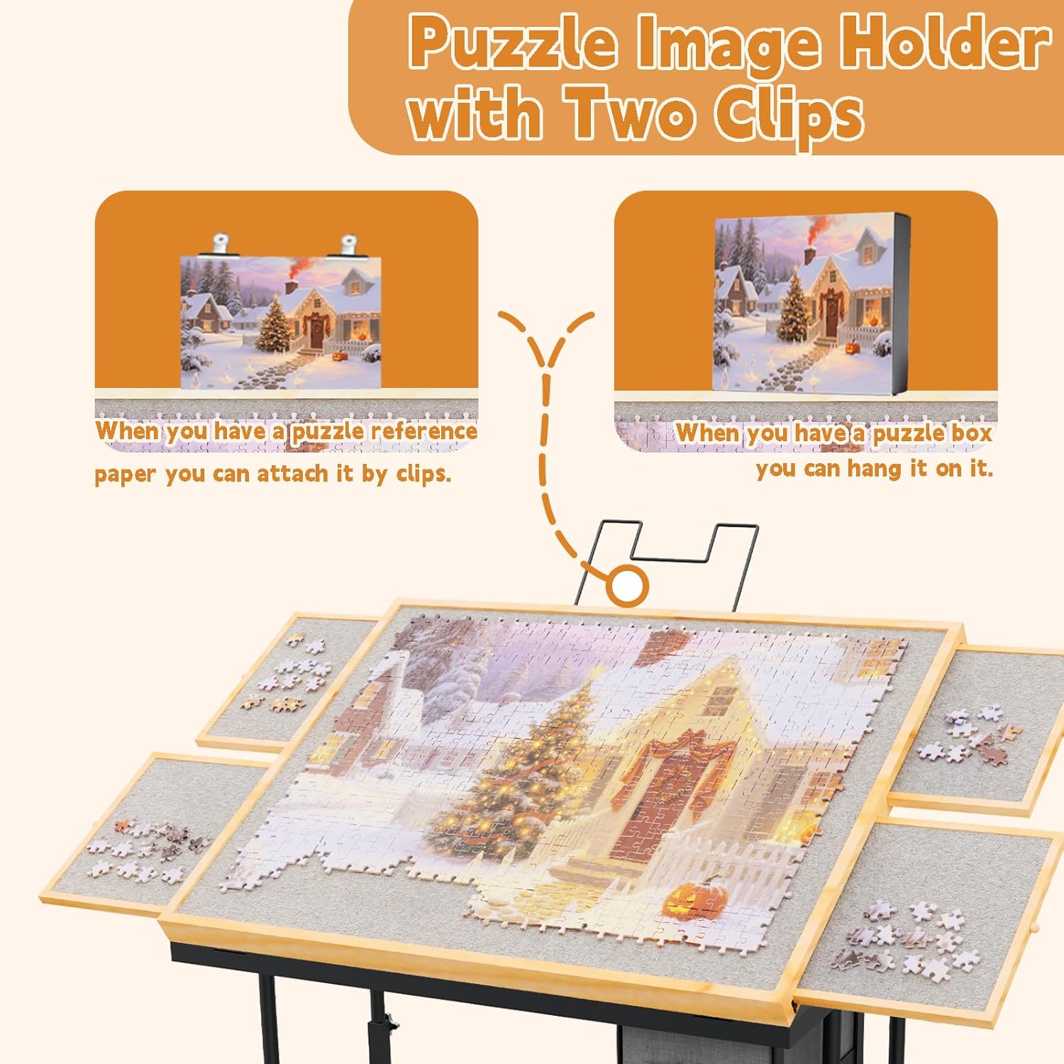 Thumbnail 5 de Jigsaw Puzzle Table with Drawers 1500pcs