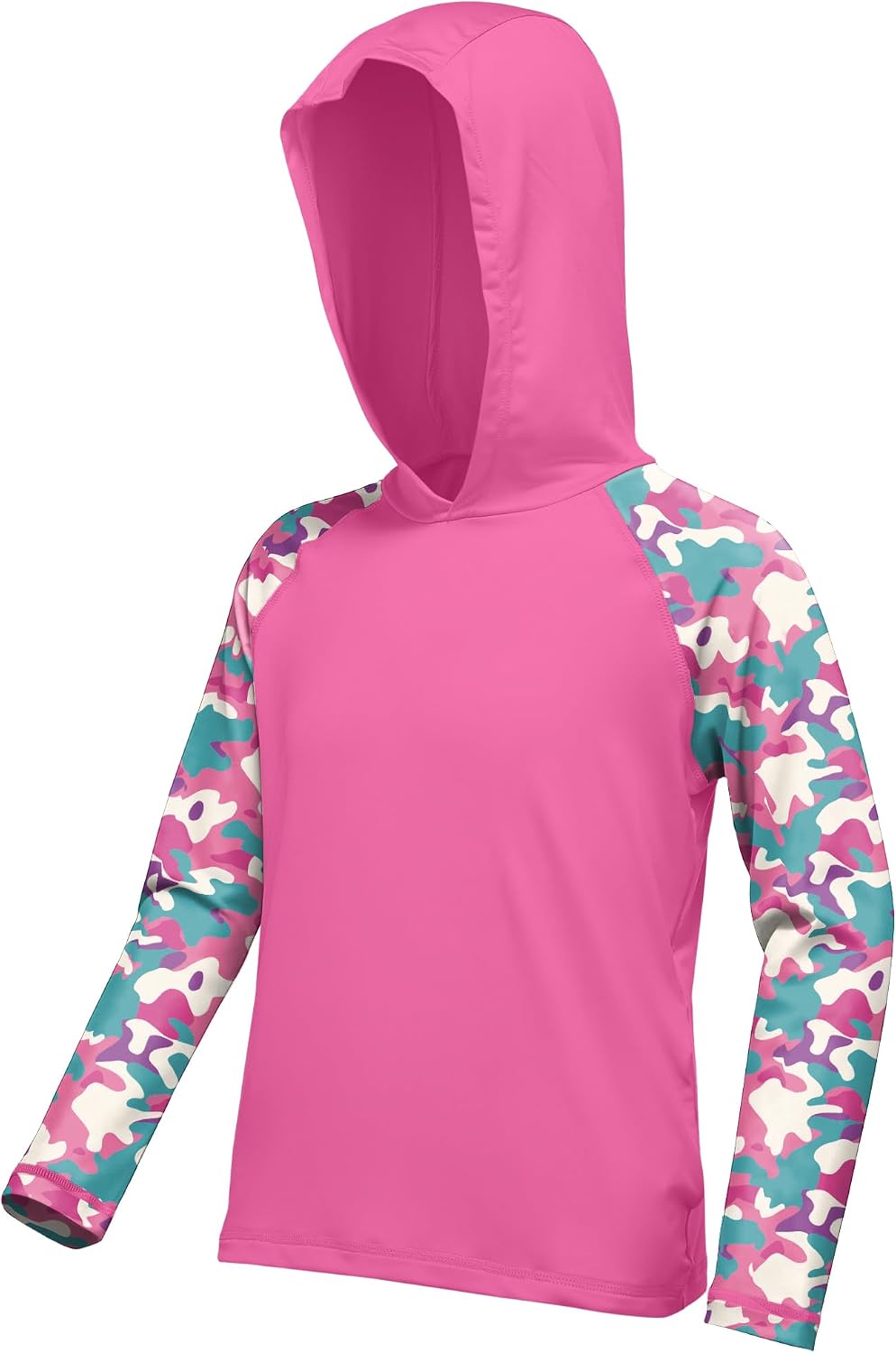 Detalle de DRONIRING Boys Rash Guard Swim Hoodie, Kids UPF 50+ Long-Sleeve Sun Shirt