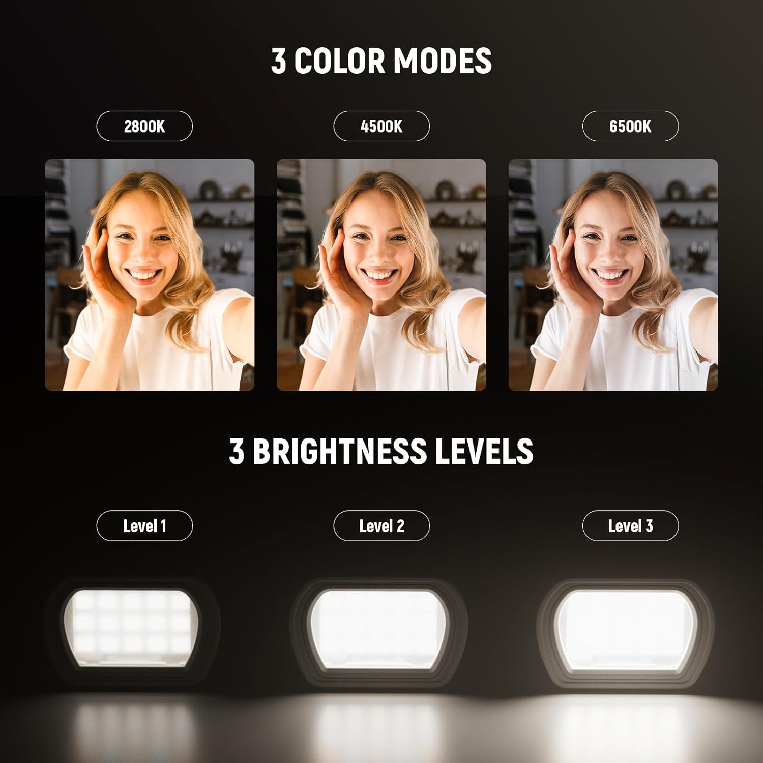 Thumbnail 1 de NEEWER Basics M21 magnetisches Selfie Light (2er Pack) für DJI Osmo Pocket 3 – USB‑C Mini‑LED Videoleuchte