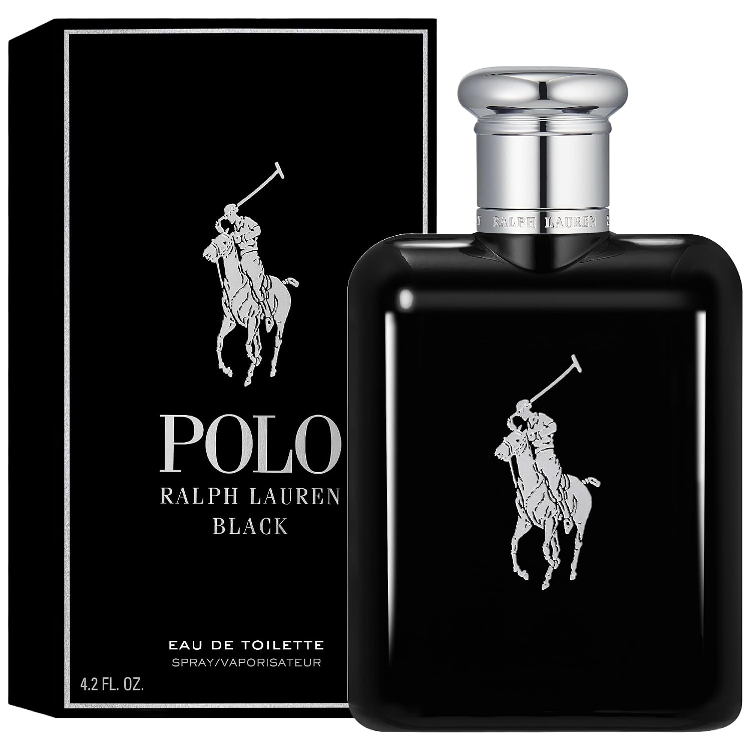 Detalle 2 de Ralph Lauren 11788 Polo Black Eau de Toilette for Men, Woody Fresh Scent