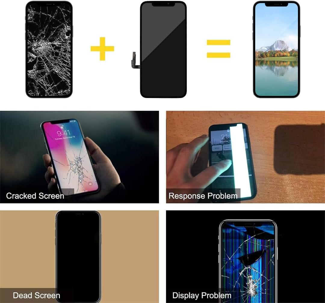 Detalle de bokman iPhone 12/12 Pro LCD Screen Replacement Display Assembly (Model A2403, A2172, A2402, A2404)