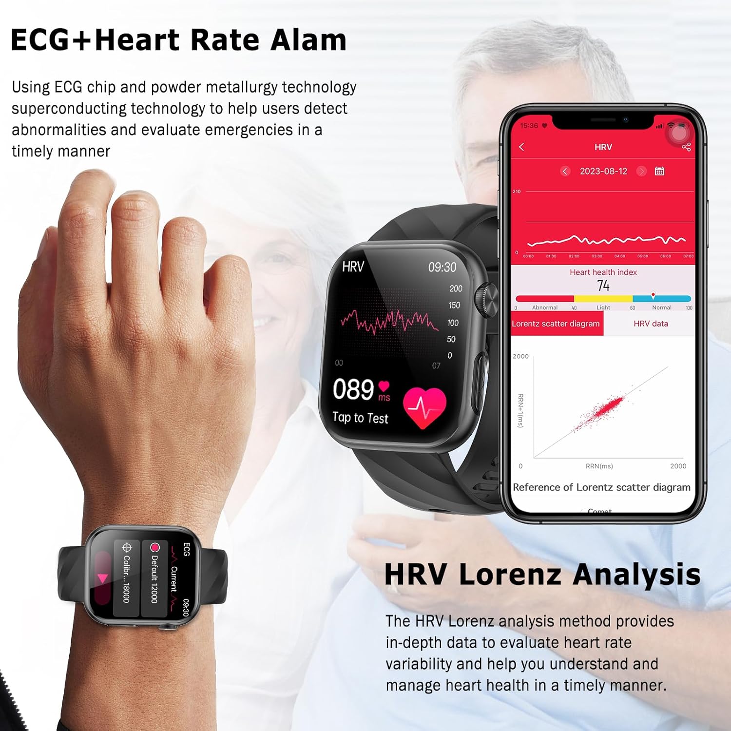 Thumbnail 1 de Marsyu 2026 Smartwatch (ECG+HRV, BP, SpO2, AMOLED 1.97") with call function