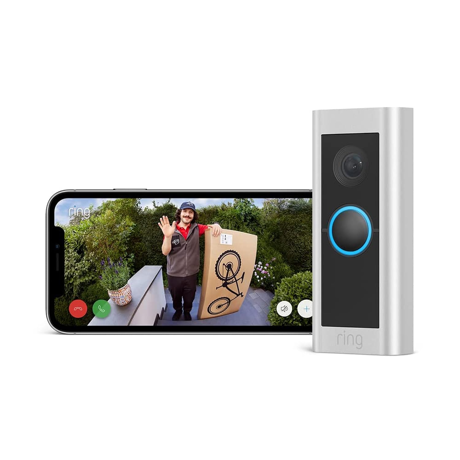 Detalle de Ring Videocitofono Pro cablato + Chime (3ª gen.): campanello con telecamera HD 1536p e rilevazione avanzata