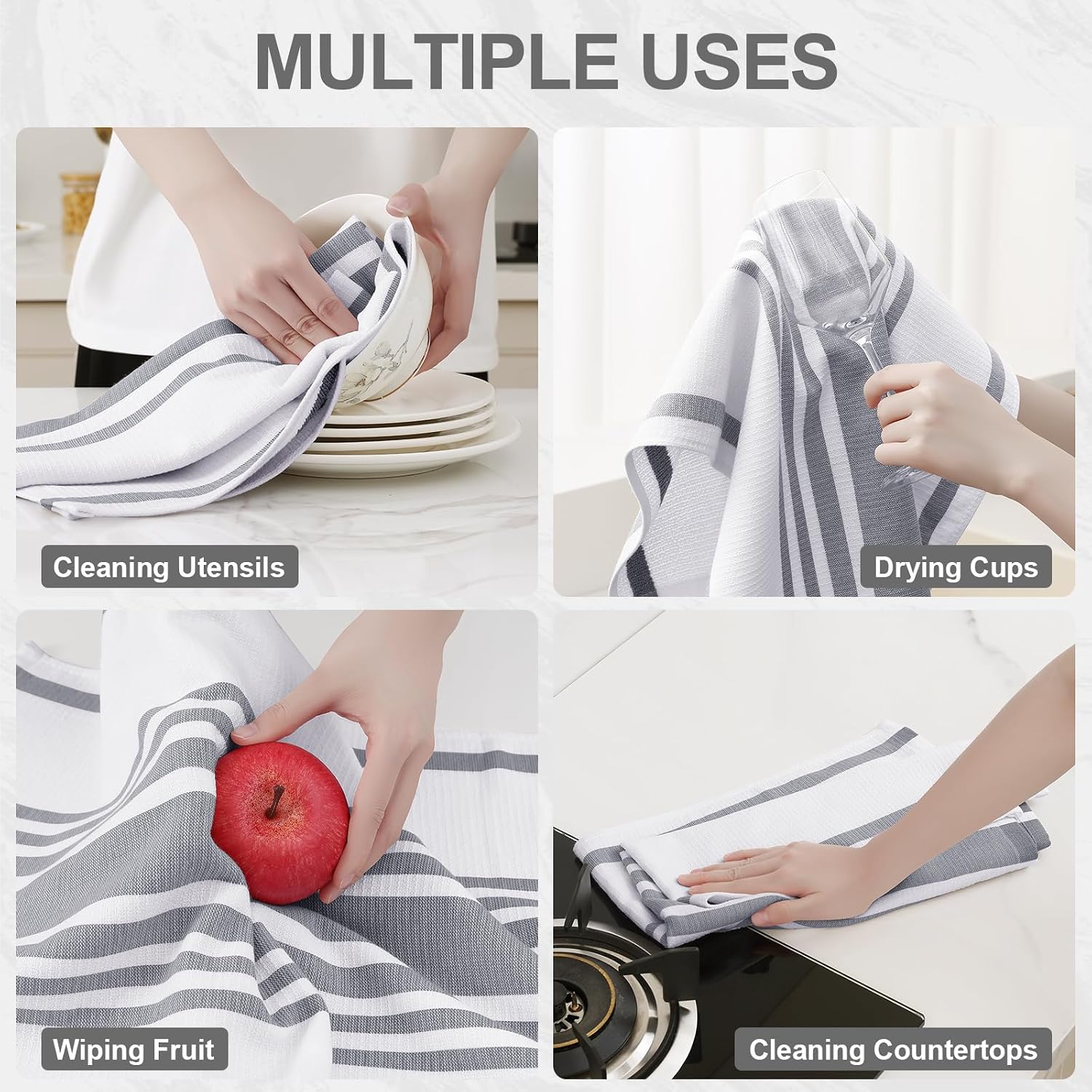 Detalle de Homaxy Kitchen Towels, 18 x 28 Inches