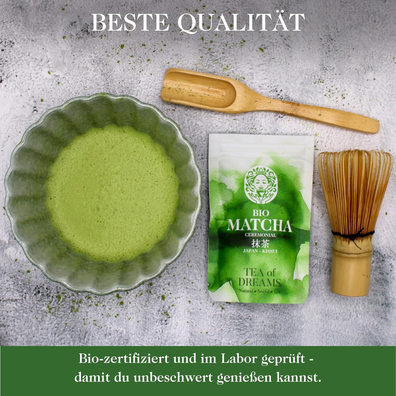 Thumbnail 6 de Bio Matcha „Kissui“ Ceremonial Grade aus Japan – Matcha Pulver für Tee & Matcha Latte (30 g)