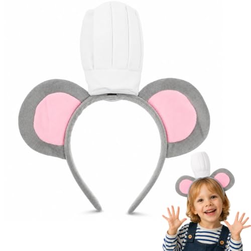 JOINPAYA Mouse Ears and Chef Hat Costume Headband