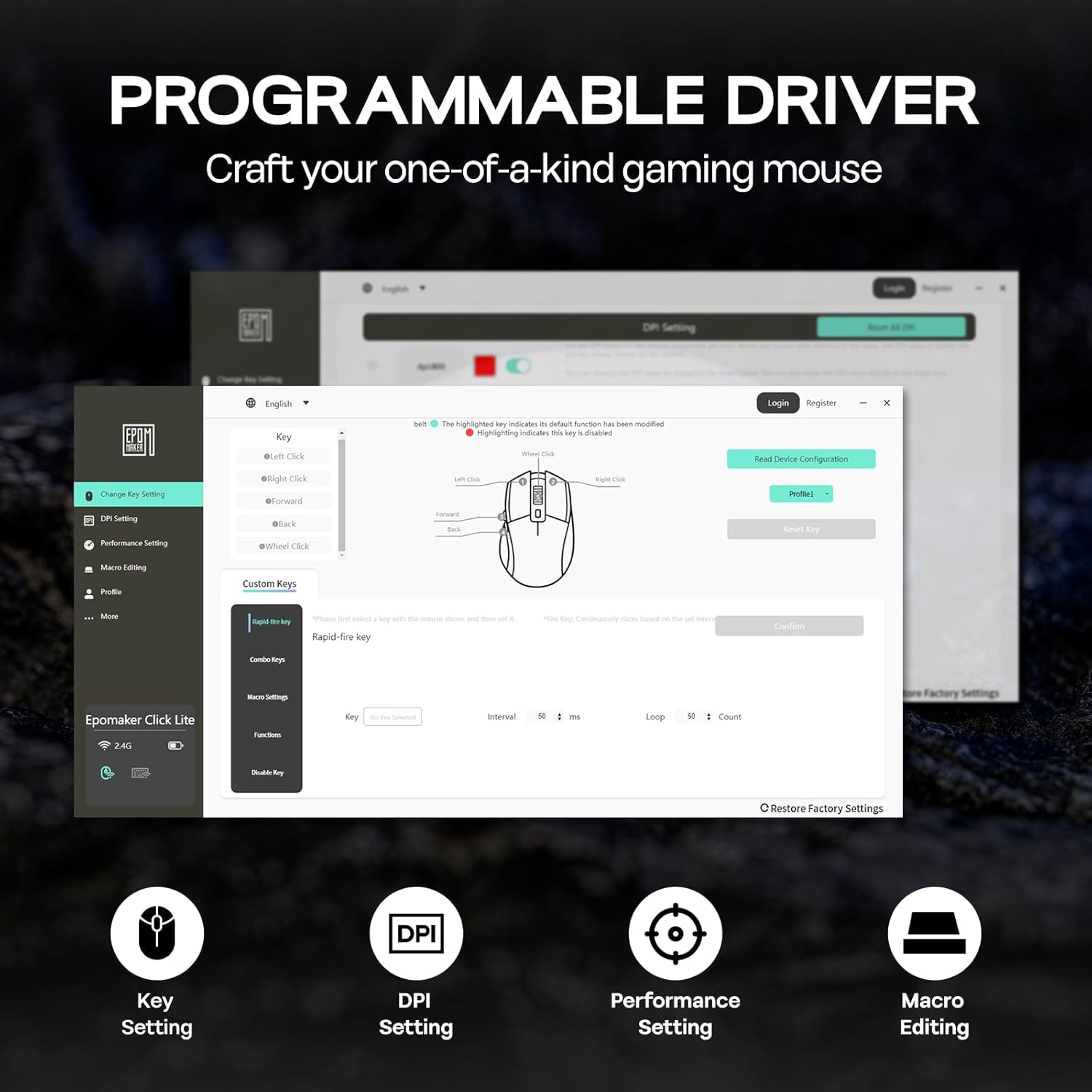 Thumbnail 6 de EPOMAKER Click Lite wireless gaming mouse 59g