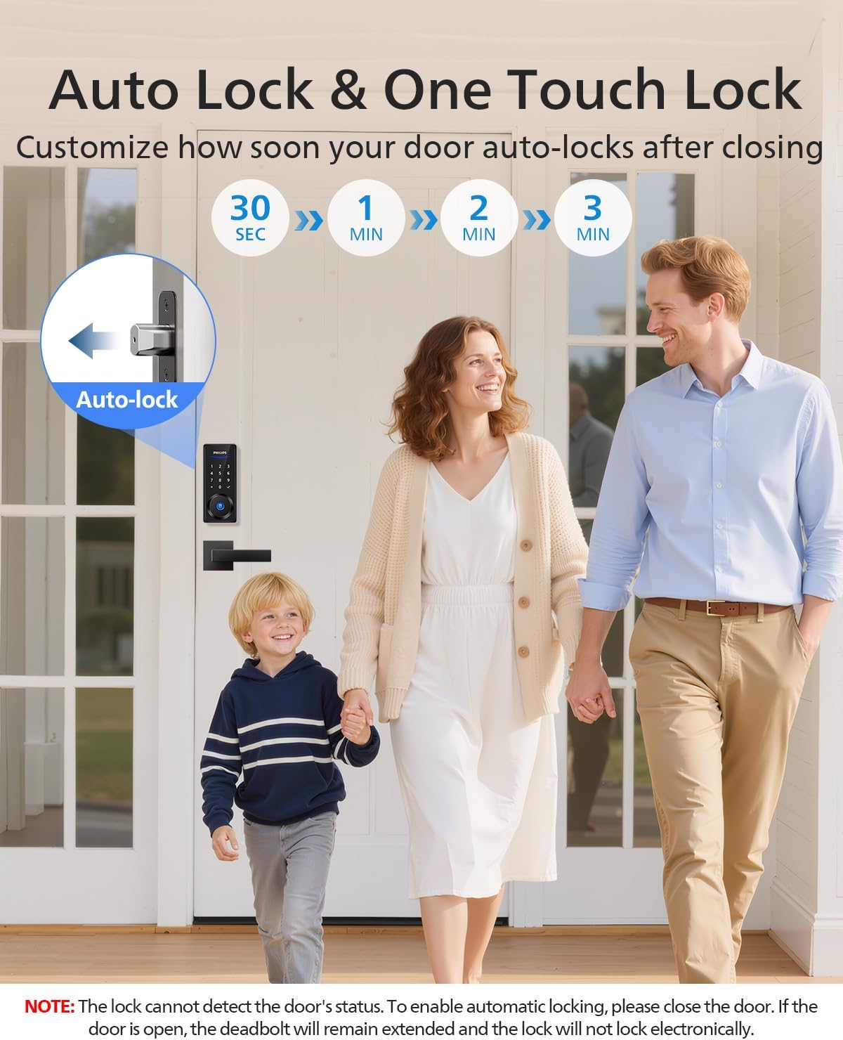 Detalle de Philips Smart Deadbolt Lock Set with Fingerprint Unlock